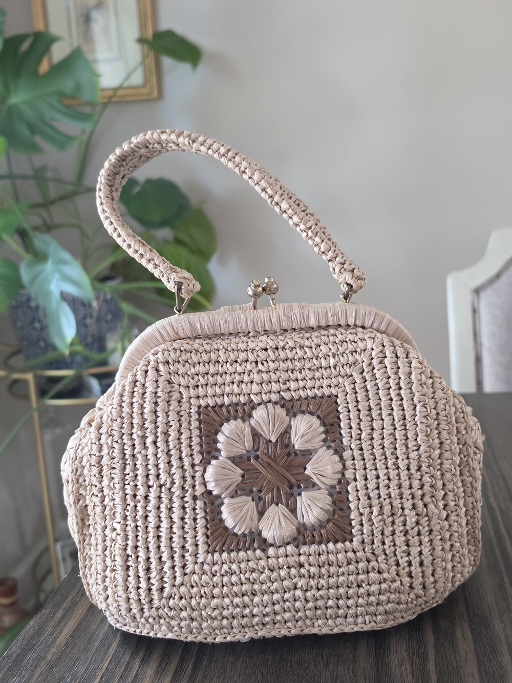 Vintage Japanese Woven Handbag